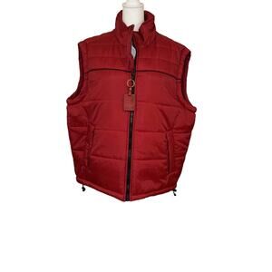 Men’s Tignanello Red Puffer Vest Size XL